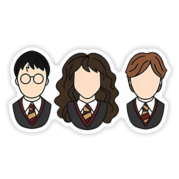 Car & Motorbike Stickers: Harry, Hermione and Ron