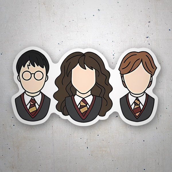 Car & Motorbike Stickers: Harry, Hermione and Ron