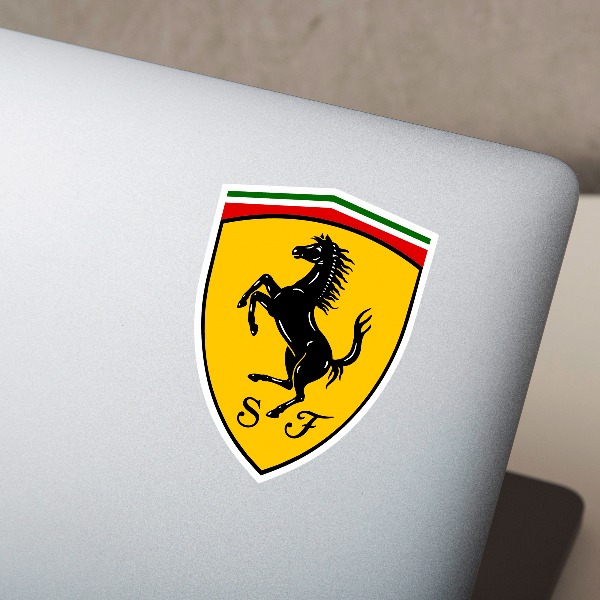 Car & Motorbike Stickers: Ferrari Logo in Vibrant Colors