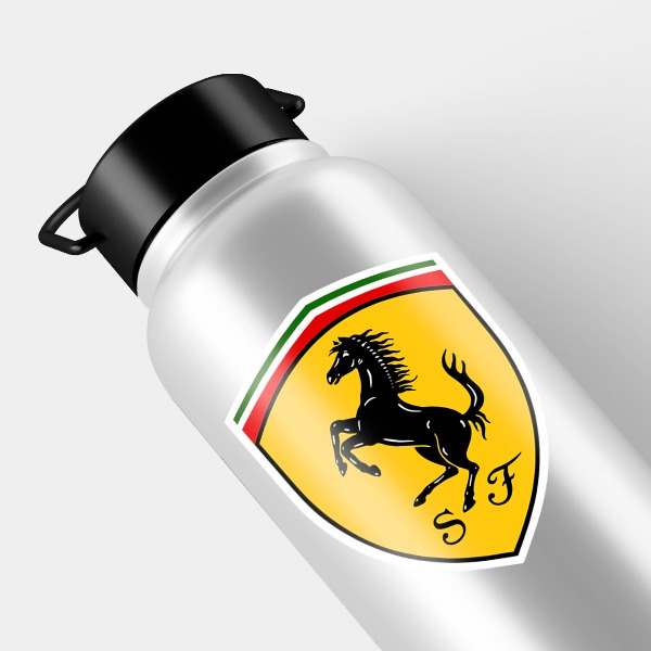 Car & Motorbike Stickers: Ferrari Logo in Vibrant Colors