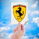 Car & Motorbike Stickers: Ferrari logo 5