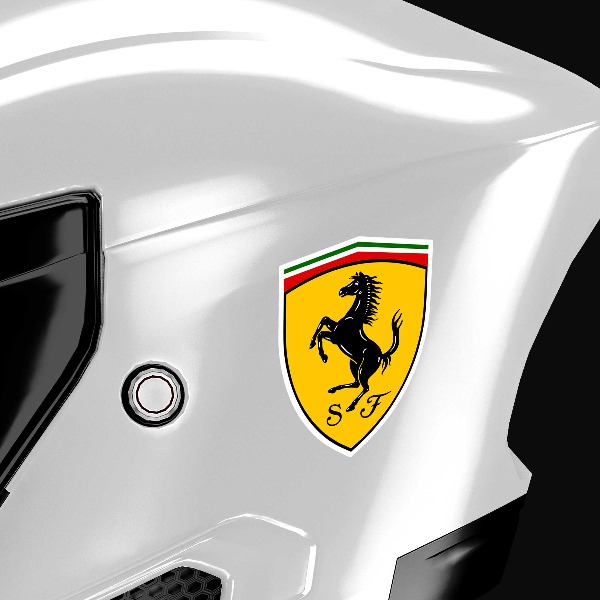 Car & Motorbike Stickers: Ferrari Logo in Vibrant Colors