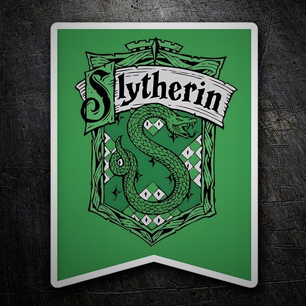 Car & Motorbike Stickers: Slytherin Emblem in Triangular Shield