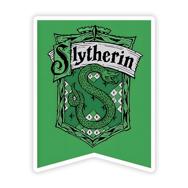 Car & Motorbike Stickers: Slytherin Emblem in Triangular Shield