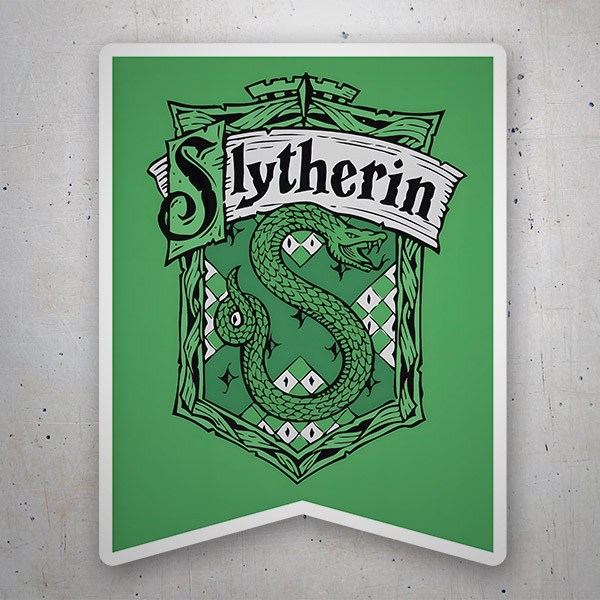Car & Motorbike Stickers: Slytherin Emblem in Triangular Shield