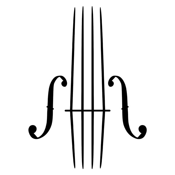 Car & Motorbike Stickers: Violin strings