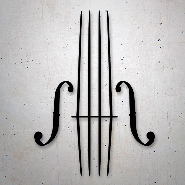 Car & Motorbike Stickers: Violin strings