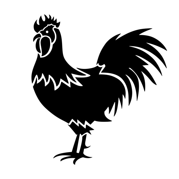 Car & Motorbike Stickers: Rooster