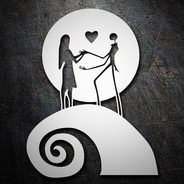 Car & Motorbike Stickers: Nightmare Before Christmas Jack and Sally
