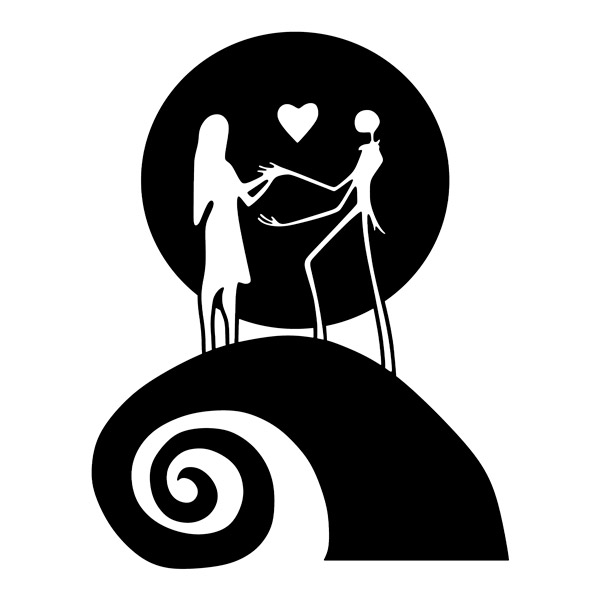 Car & Motorbike Stickers: Nightmare Before Christmas Jack and Sallyh