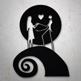 Car & Motorbike Stickers: Nightmare Before Christmas Jack and Sally 2