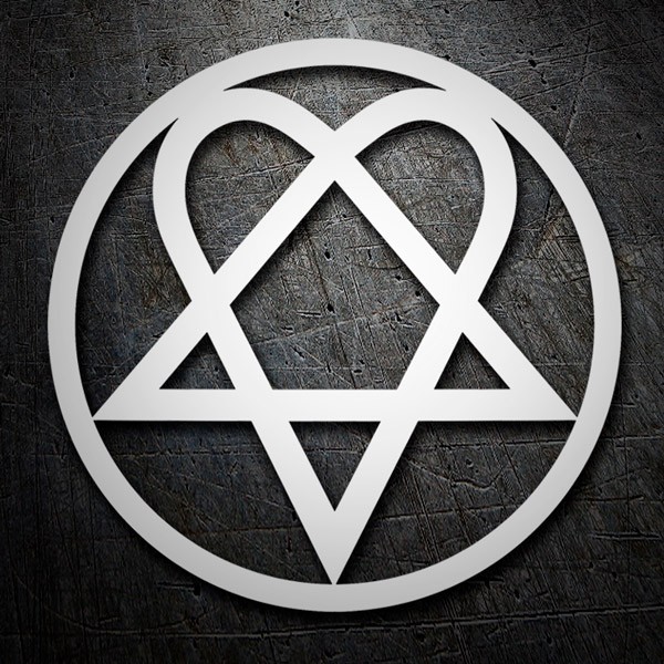 Car & Motorbike Stickers: Heartagram Him