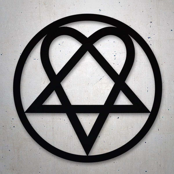 Car & Motorbike Stickers: Heartagram Him