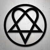 Car & Motorbike Stickers: Heartagram Him 2