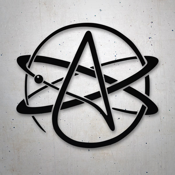 Car & Motorbike Stickers: Atheist symbol