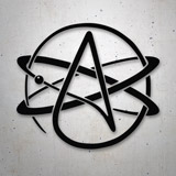 Car & Motorbike Stickers: Atheist symbol 2