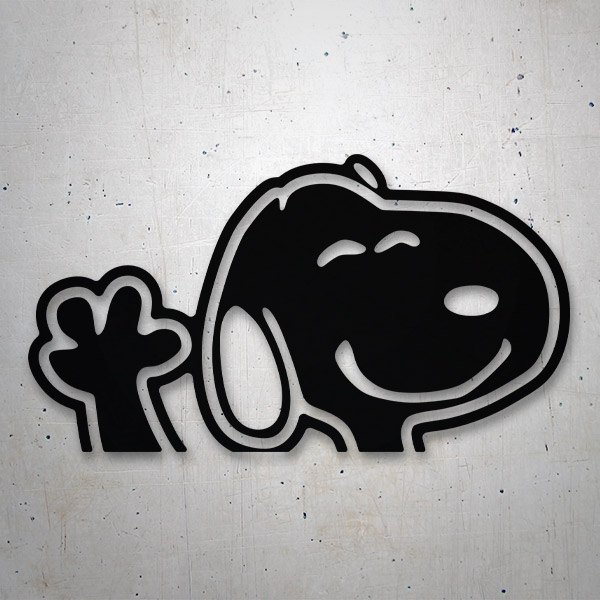 Car & Motorbike Stickers: Snoopy waving