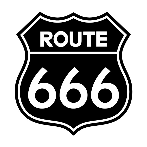 Car & Motorbike Stickers: Route 666