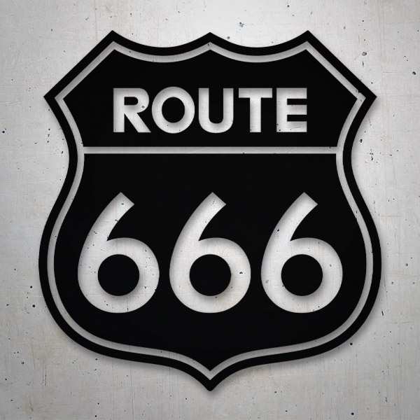 Car & Motorbike Stickers: Route 666