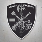 Car & Motorbike Stickers: Spanish Legion Coat of Arms black and white  3
