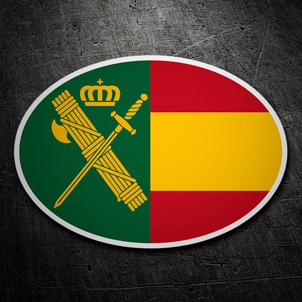 Car & Motorbike Stickers: Guardia Civil Oval