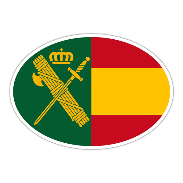 Car & Motorbike Stickers: Guardia Civil Oval