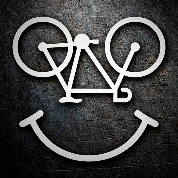 Car & Motorbike Stickers: Cycling smile