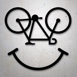 Car & Motorbike Stickers: Cycling smile 2