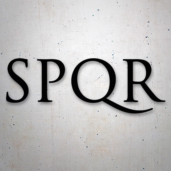 Car & Motorbike Stickers: SPQR Senate and people of Rome