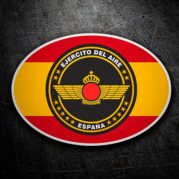 Car & Motorbike Stickers: Air Force and Spanish flag