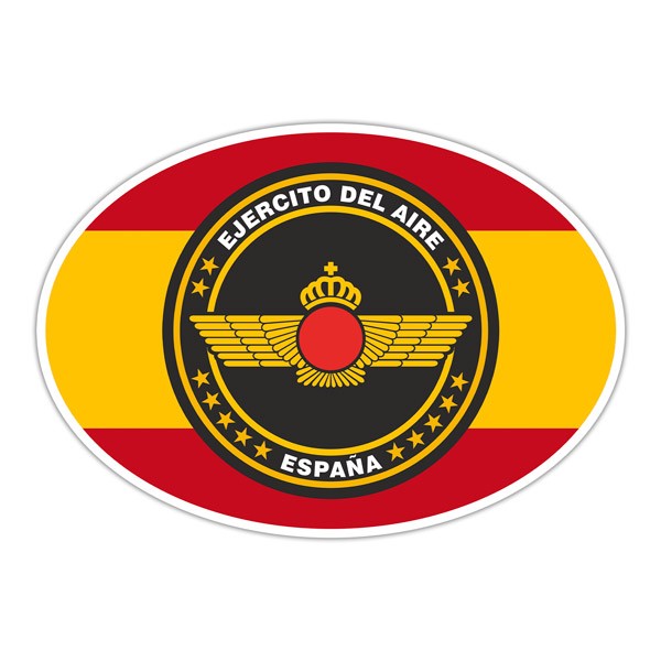 Car & Motorbike Stickers: Air Force and Spanish flag