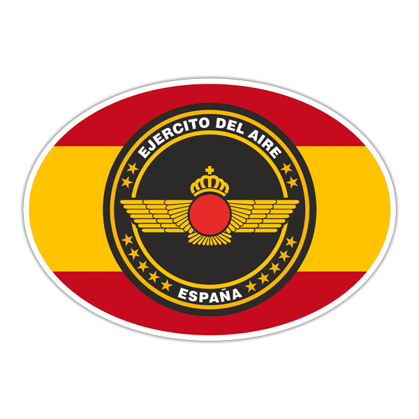 Car & Motorbike Stickers: Air Force and Spanish flag