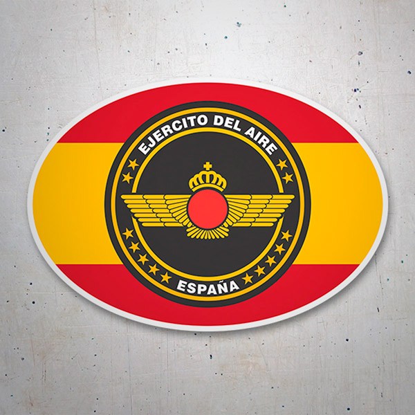 Car & Motorbike Stickers: Air Force and Spanish flag