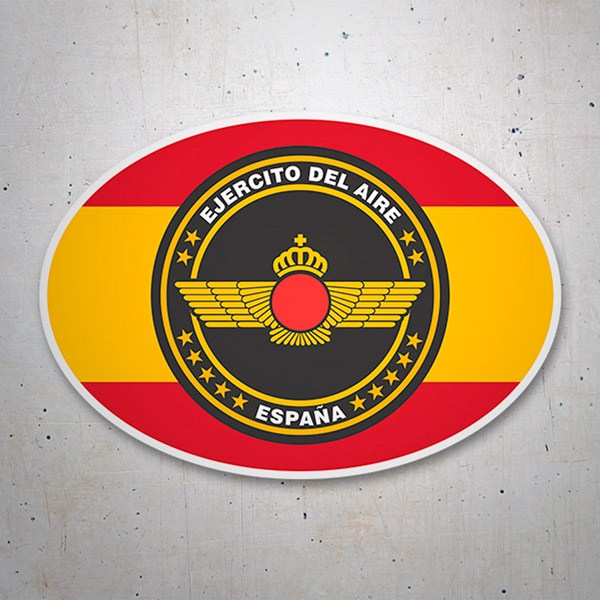 Car & Motorbike Stickers: Air Force and Spanish flag