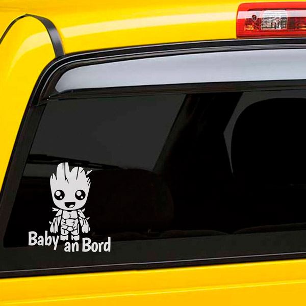 Car & Motorbike Stickers: Groot on board - german