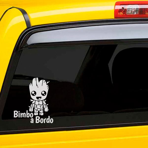 Car & Motorbike Stickers: Groot on board - Italian