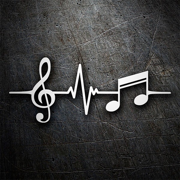 Car & Motorbike Stickers: Cardio Musical Notes