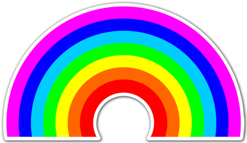 Car & Motorbike Stickers: Rainbow