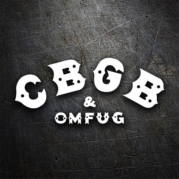 Car & Motorbike Stickers: CBGB & OMFUG Retro