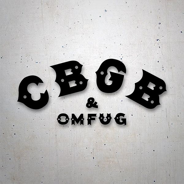 Car & Motorbike Stickers: CBGB & OMFUG Retro