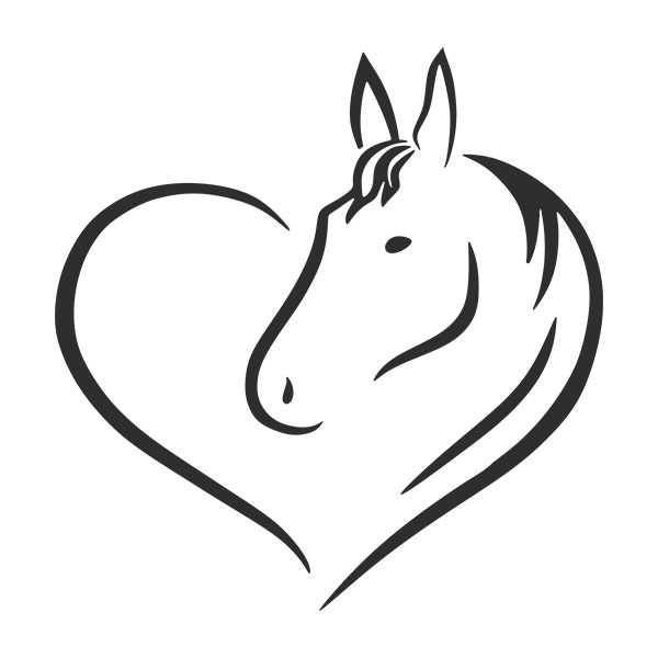 Car & Motorbike Stickers: Horse Heart