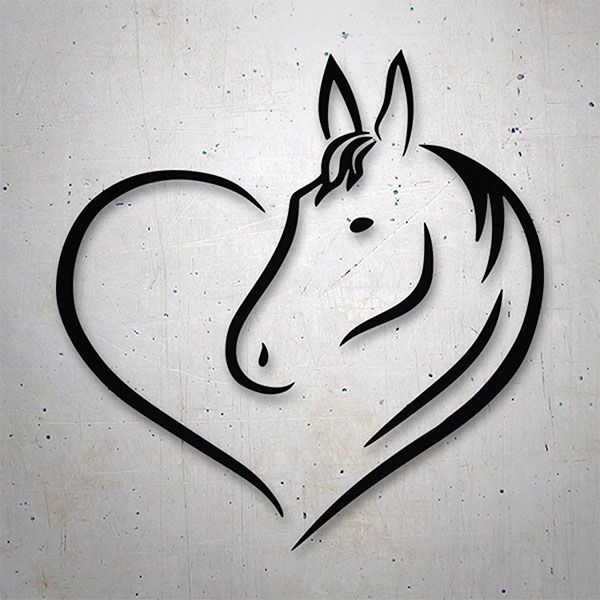 Car & Motorbike Stickers: Horse Heart