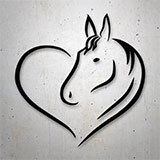 Car & Motorbike Stickers: Horse Heart 2