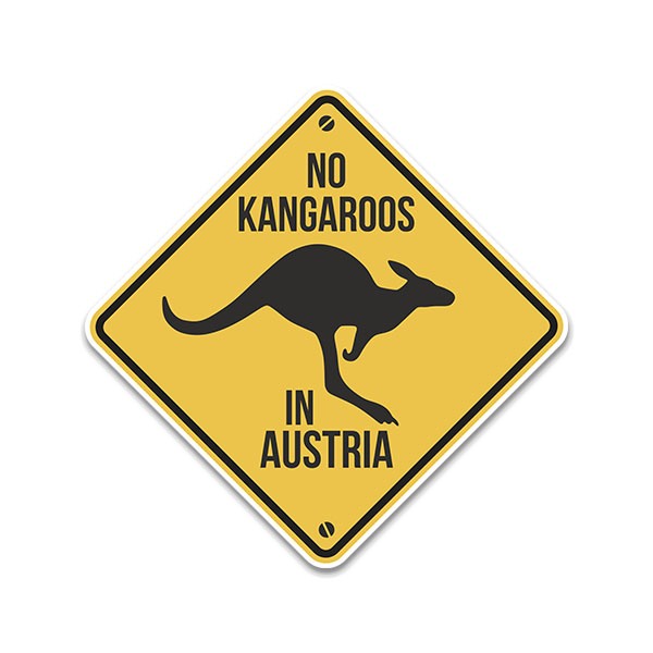 Car & Motorbike Stickers: No kangaroos in austria