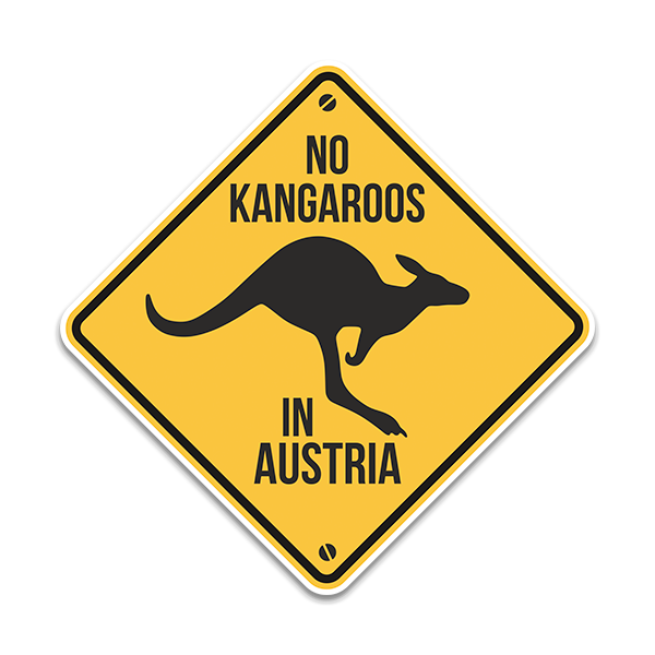 Car & Motorbike Stickers: No kangaroos in austria