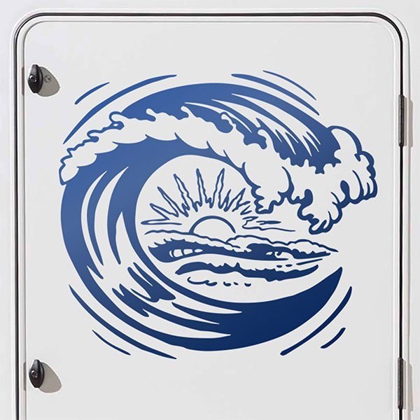 Camper van decals: Waves