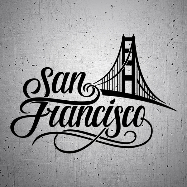 Car & Motorbike Stickers: San francisco Golden Gate 