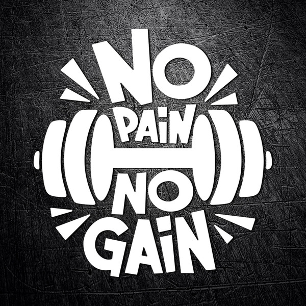 Car & Motorbike Stickers: No pain no gain