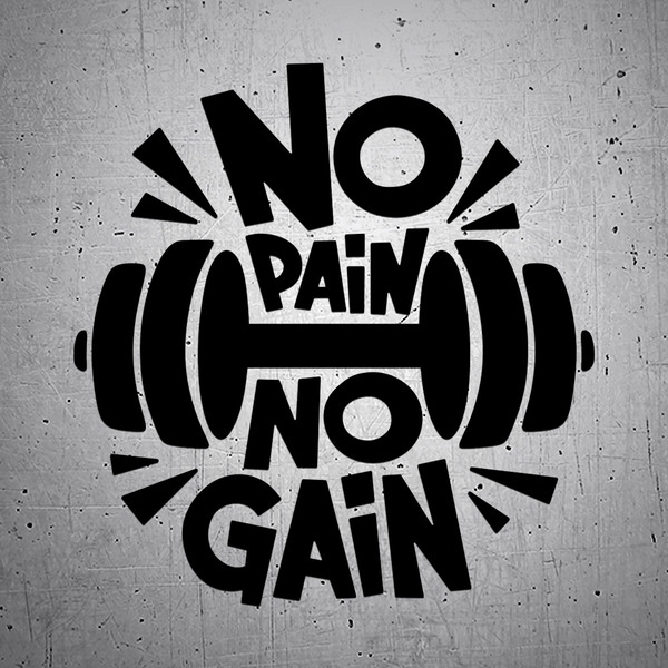 Car & Motorbike Stickers: No pain no gain
