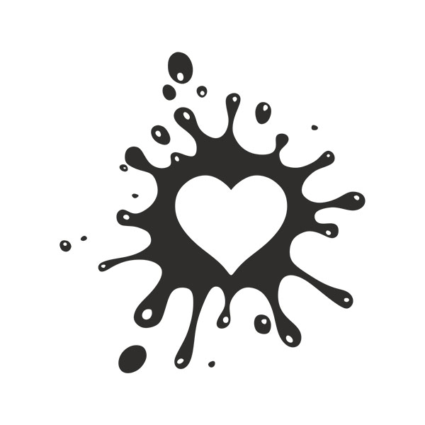 Car & Motorbike Stickers: Heart spot